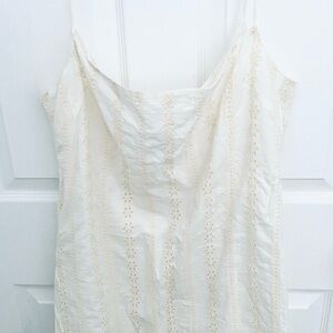 Essentials Cream Embroidered Blouse